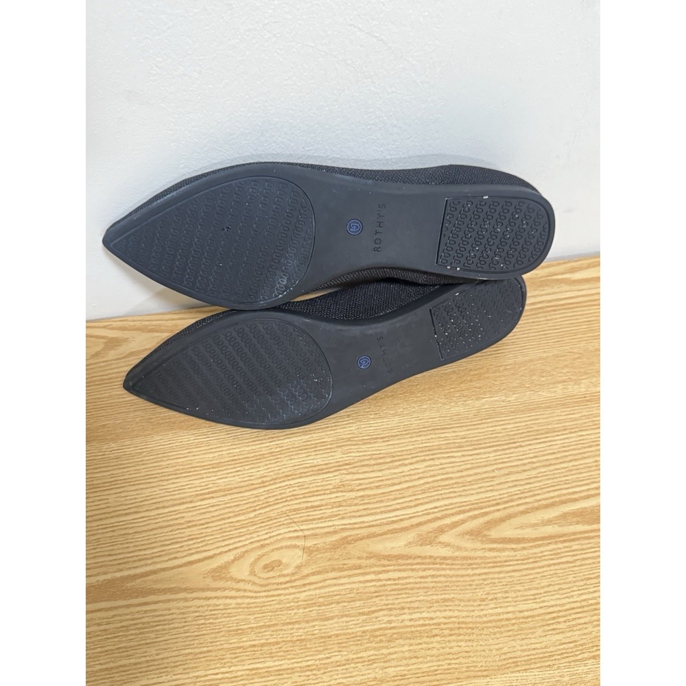 Rothys Womens The Point Black Knit Ballet Flats Shoes Size 10 - Picture 5 of 6
